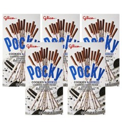 [ 5 Packs ] Glico Pocky Cookies and Cream Biscuit Stick 2.47 Ounce