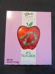 (2) Dove Silky Smooth Solid Milk Chocolate Apples #1 Teacher 4 Oz Each *O