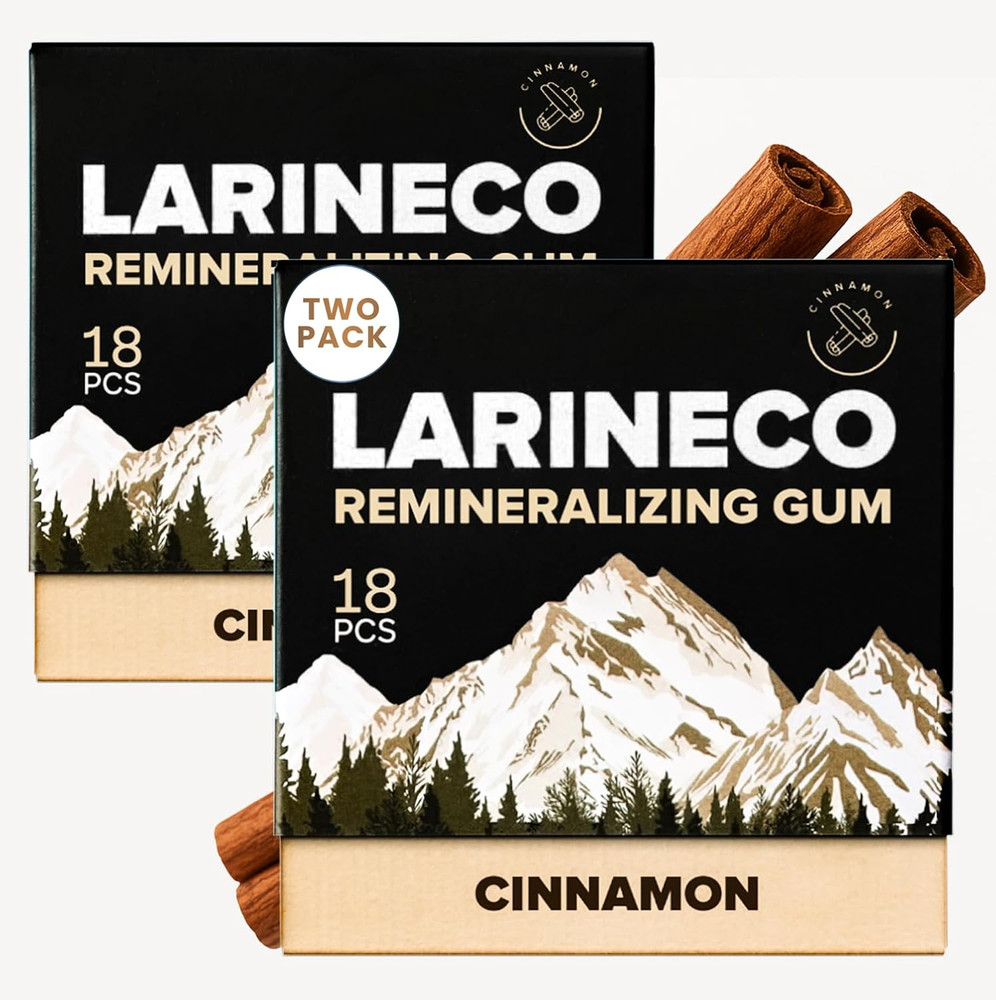 Larineco Remineralizing Gum with Nano Hydroxyapatite & Xylitol – Sugar-Free Xyli