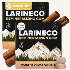 4 Pack Larineco Remineralizing 72 Gum w/Nano Hydroxyapatite & Xylitol Cinnamon