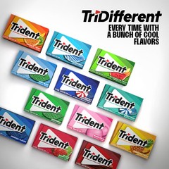 Trident Spearmint Sugar-Free Chewing Gum, 12 14 Count (Pack of 12), 12 packs