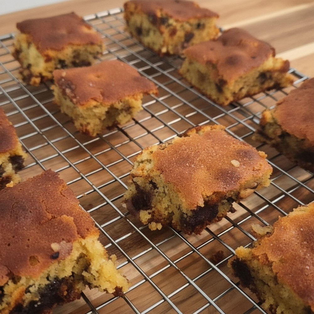 8×8 Pan – Golden Chocolate Chip Keto Blondie – Grass-Fed Butter – Crunchy Nuts