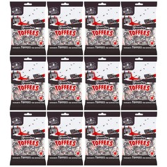 Bulk Black Licorice Toffees – Chewy British Candy, Old Fashioned Sweets, 12 Pack