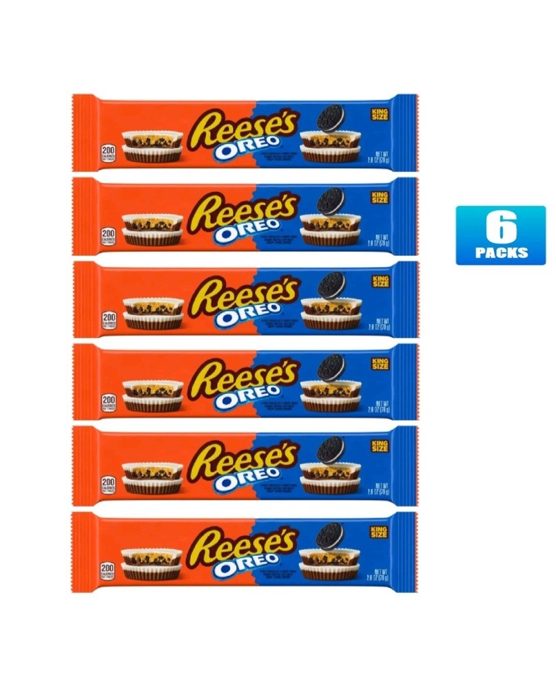 6x Packs REESE’S OREO Milk Chocolate King Size Butter Cups – 2.8oz Each