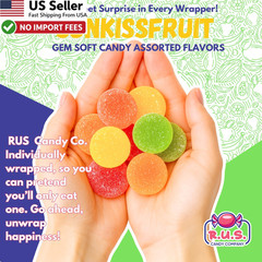 Sunkist Fruit Gems 1 Pound Bulk Bag Soft Candy Individually Wrapped Treats USA