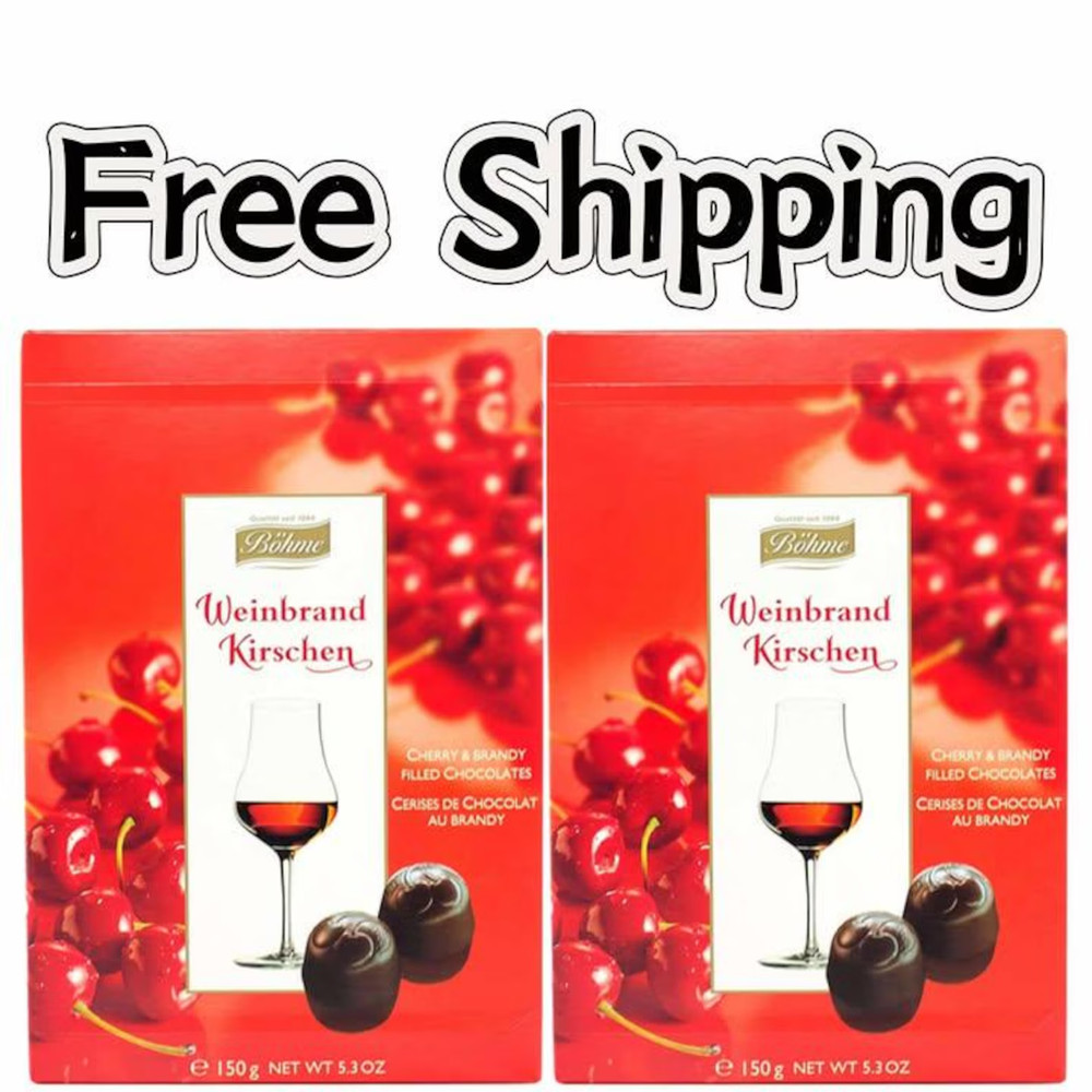 European Böhme Chocolate Candy CHERRIES🍒 In Brandy 2Box Free Shipping