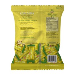 GIN GINS Lemon Ginger Chews – Natural Fresh Ginger Candy by – Individually Wr…