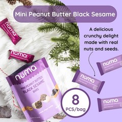 Mini Peanut Butter Black Sesame Bars – Vegan, Low 3.5 Ounce (Pack of 3)