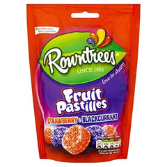 Original Rowntrees Fruit Pastilles Strawberry Blackcurrant Pouch Bag Imported fr