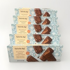 FIVE Favorite Day Milk Chocolate Dipped Crispy Crepes Box 100g Product of France