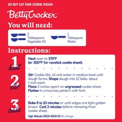Betty Crocker Peanut Butter Cookie Mix, Makes twelve 7.2 Ounce (Pack of 1)