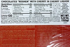 Roshen Candy Cherry in Dark Chocolate Cherries Liqueur Gift Box Ukraine 155g