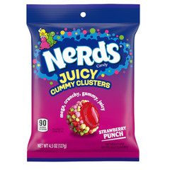 Nerds Juicy Gummy Clusters Strawberry Punch 3 Bags 4.5 oz Candy