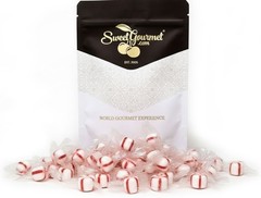 SweetGourmet Triple-Distilled Peppermint Oil, Soft Mint Puffs Candy, Clear Wrapp