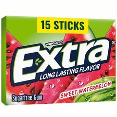 WRIGLEYS EXTRA FRUIT SENSATIONS SWEET WATERMELON 15 Count (Pack of 1), Pink