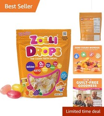 Healthy Zolli Drops Sugar Free Lollipops – Dentist Approved, 15 Pieces in 1.6 oz