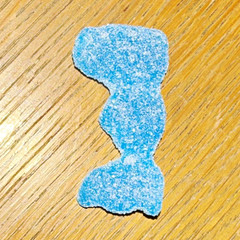 Bow Tie Shaped Blueberry Sour Patch Kid- Factory Defect