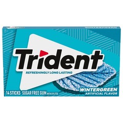 Trident Wintergreen Sugar Free Gum, 12 Packs of 14 Pieces (168 Total Pieces)
