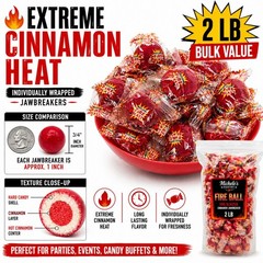 Fire Ball Fire Blaster Cinnamon Jawbreaker Hard Candy Bulk 2 lb