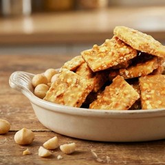 Gourmet Macadamia Brittle in Square Cut Candy by It’s Delish, 6 LBS Bulk Box