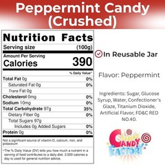 Festive Red & White Crushed Peppermint Bits 5.1 Oz – Ready to Use for Treats