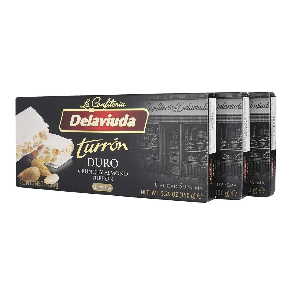 Delaviuda Turron Duro Crunchy Almond Nougat 5.29 OZ 9.7 cm x 6.3 x 20.6