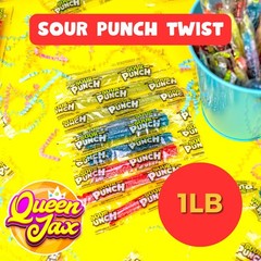 American Licorice Sour Punch Twists – Candy 1 Pound (Pack of 1), Blue