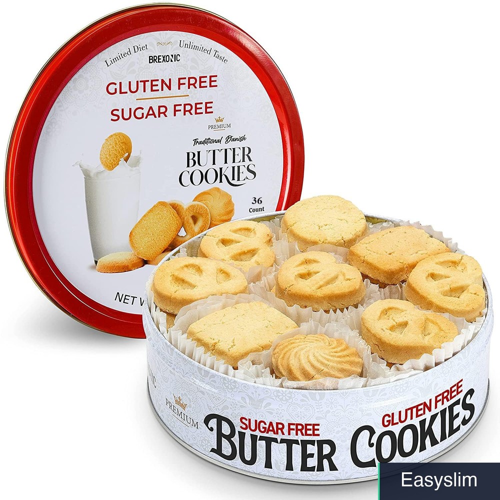 Gluten-Free Sugar-Free Butter Cookies, 36 Count, 11 Ounce, Danish Style
