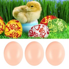 60 PCS Craft Painting Easter Egg Decorating Unpainted Fake Eggs Bulk White