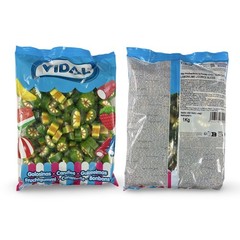 Vidal Imported Swedish Candy 1 Kg Bags (2.2 lb), Gummies & Licorice Choose Flavo