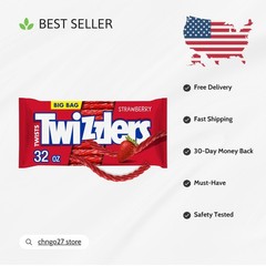 Twists Strawberry Licorice – 32 oz Big Bag of Chewy Goodness for Movie Nights