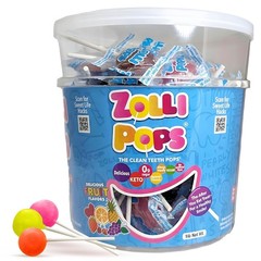 Zollipops Clean Teeth Pops Sugar Free Candy 1 Pound (Pack of 1), Assorted