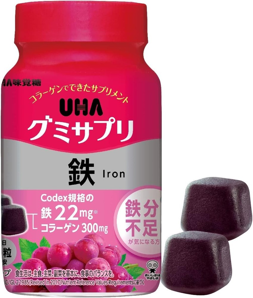 UHA Mikakuto [ Gumisapuri Iron 180g 30days ] Supplement gummies