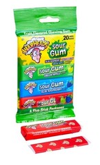 Lot Of 6~ Warheads SOUR Gum BLUE RASPBERRY WATERMELON & GREEN APPLE chewing gum