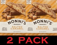 Nonni’s Bakery SALTED CARAMEL Biscotti Nonnis Real Milk Chocolate 6.72 oz 2 PACK