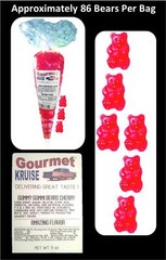 Albanese 12 Flavor Gummy Bears 5lb +(3) Red Cherry Gourmet Kruise® Bags11oz
