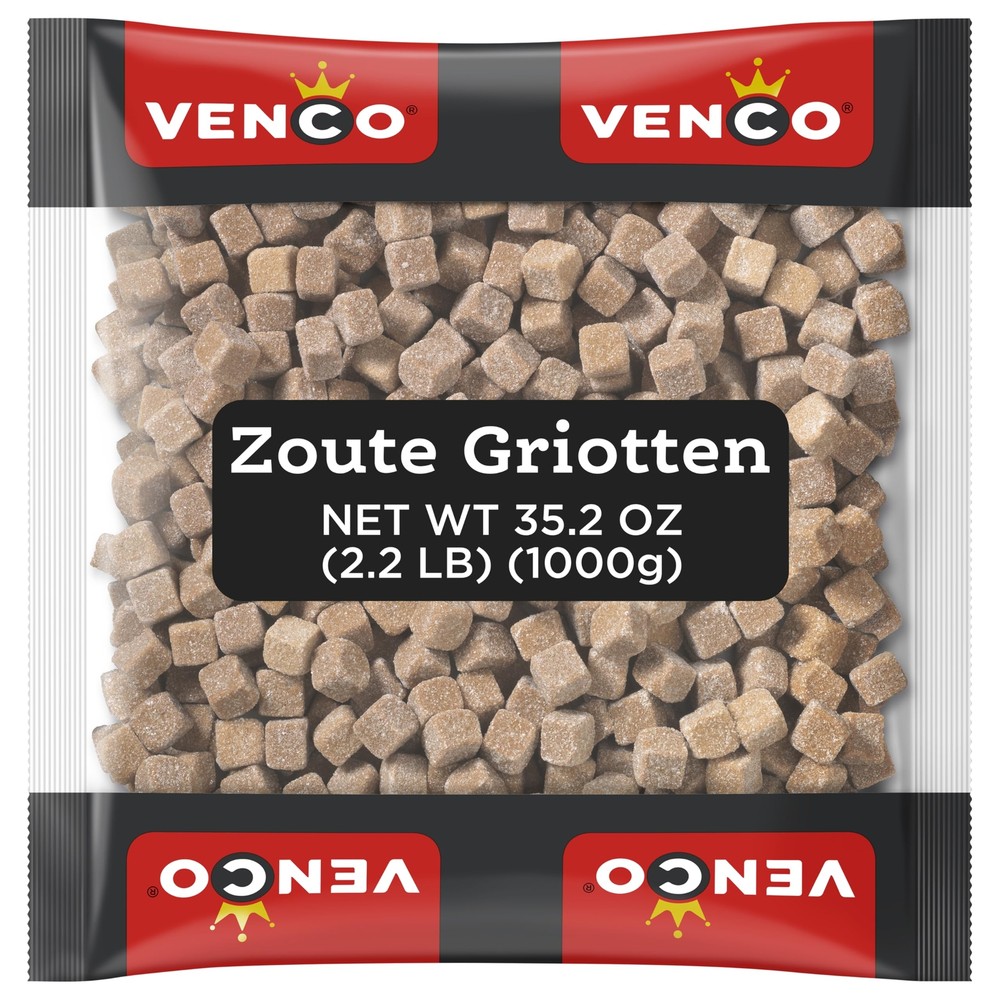 Licorice in 1 Kilo/ 2.2lb Bag – Venco Griotten Soft Sugar Coated Square Shape…