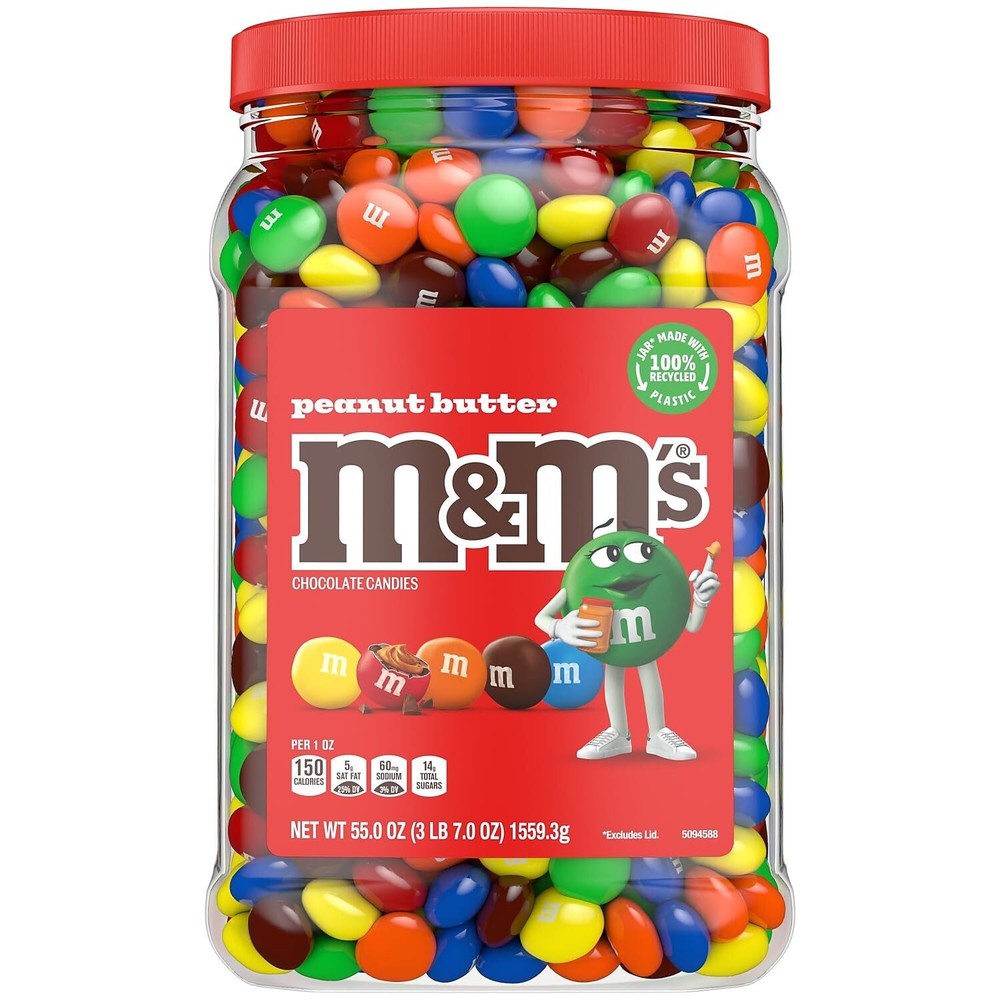 M&M’s Peanut Butter Chocolate Candy, 55 Oz,, ()