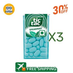 X3 – Tic Tac Drops Spearmint Flavor 10.2g = 0.35oz each