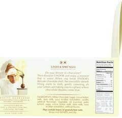 Lindt LINDOR White Chocolate Truffles Kosher 60 Count Box 25.4 Ounce