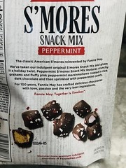 Fannie May Peppermint Snack Mix. Marshmallows Coated In Dark Chocolate. 5oz/142g
