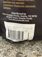 Siete Grain Free Mexican Wedding Cookies big 16oz bag