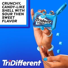 Trident Vibes Sugar Free Chewing Gum, Peppermint Rush Gum, Regular Size, 40 Piec