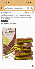 Beyoğlu Dubaco Dubai Milk Chocolate Bar w/ Pistachio Cream 95g Boxed(72 pieces)