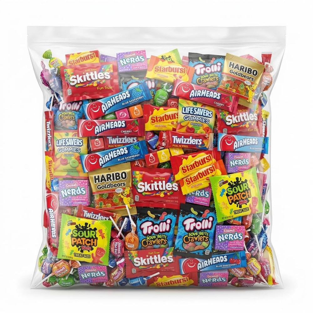 Variety Candy Pack – Bulk Assortment of Individually Wrapped Sour Candy, Gummies