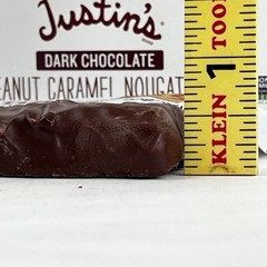 Justins Organic DARK Chocolate Nougat Peanut Caramel-12 Bars-B.B.Date: 6/18/2026