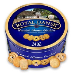 Royal Dansk Danish Cookies Tin, butter, 24 Ounce 1.5 Pound (Pack of 1)