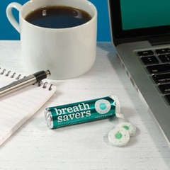 Breath Savers Wintergreen Flavored Sugar Free Breath Mints,Rolls 0.75 oz,8 Count