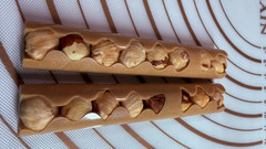 Gold Caramel Chocolate Sticks Crunchy Hazelnut Elegant Handcraft Gourmet Gift.