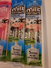 Milk Straws 4 Packs 5 Straws Each 1 Chocolate 1 Strawberry 2 Cookies & Cream